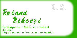 roland mikeczi business card